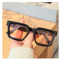 Occhiali da sole quadrati retrò Occhiali da sole unisex alla moda con montatura grande Tonalità stile Occhiali Moda Nuova montatura nera Tonalità rosse