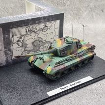 Druckguss, Maßstab 1:72, 6, Tiger 2, alte dreifarbige Tarnung, schwerer Panzer, Legierung, fertiges Modell, Sammlerstück, Spielzeug, Geschenk, Souvenir-Display