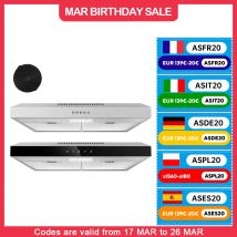 Cappa aspirante LED per ricircolo d'aria di scarico sotto l'armadio TopStrong da 60 cm TF2360A3-AC-12