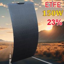 Panel słoneczny 12V ETFE PET 150W 140W 120W 100W 95W 80W elastyczny panel fotowoltaiczny ładowarka akumulatorów 12V do kampera przyczepy kempingowej, moduł słoneczny na dach Magazyn UE DHL wysyłka
