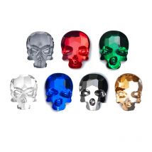 100pcs Colorful Nail Art Rhinestones 6x8mm 8x10mm Strass Skull Flat Shape Manicure Glass Diamond 3D Nail Accessories Decoration