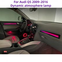 Dynamisches Atmosphärenlicht für Audi Q5 2009–2016, Umgebungs-Stimmungslicht, Kfz-Innenbeleuchtung, Klavier, schwarzes zentrales Kontrolllicht