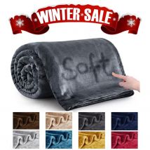 Solide Decke, Fleecedecke, King-Size-Überwurf, superweiche Flanelldecke, leichte, flauschige Plüschdecke für Couch, Sofa oder Bett