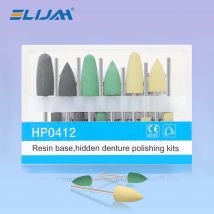 HP0412 12 Teile/satz Dental Harz Basis Versteckte Prothese Polieren Kits für Niedrige Geschwindigkeit Contra Winkel Handstück SYJH XYSZ Zahnmedizin werkzeuge