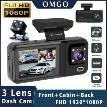 3 Objektiv 1080p Auto DVR Kabine Mini Dash Cam Innen fahrzeug Drei-Wege-Kanal Kamera Recorder Video Registrator Dashcam Camcorder