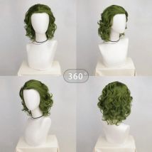 Joker Cosplay Green Wig High-Temperature Fiber for Men & Women Perfect for Halloween Clown Costume Wig