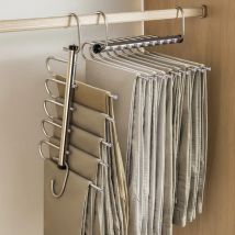 5/9 Schicht Hosen Lagerung Kleiderbügel Falten Teleskop Mehrschichtige Hosen Rack Platzsparende Kleidung Trocknen Rack Kleidung Organizer
