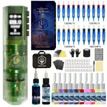 Weihnachten Tattoo Kit POSEIDON Hohe Qualität Tattoo Stift Kit Für Permanent Make-Up Tattoo Maschine Kit Neue Drahtlose Tattoo Gun Kit