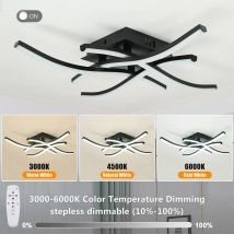 Lampa sufitowa LED Nowoczesna lampa sufitowa do domu Balkon Przejście Sypialnia Jadalnia Fale Zakrzywiony panel oświetleniowy