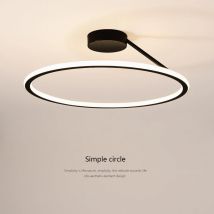 Nowoczesne proste okrągłe żyrandol sufitowy Led z pierścieniem z aluminiowym ściemnialnym oświetleniem lampka do sypialni gabinet oprawy oświetleniowe z połyskiem