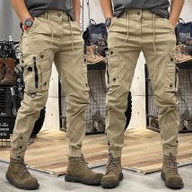 Premium Urban Cargohose für Herren, 2025, Frühling und Herbst, Techwear, Utility-Jogginghose, mehrere Taschen, konisches Bein, Herren-Streetwear, M-4XL