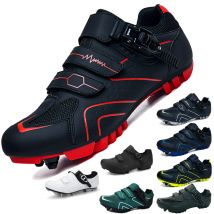 Zapatos de ciclismo para hombre, transpirables, SPD, autoblocantes, antideslizantes, para coche de carreras, zapatillas para bicicleta todoterreno para mujer