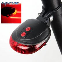 Lampada posteriore per bicicletta a 5 LED Guida notturna Spia di sicurezza rossa Fanale posteriore per bici Fanali posteriori per ciclismo all'aperto impermeabili
