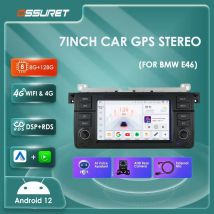 2din 4G WIFI Carplay Android Auto autoradio Per BMW 3 E46 M3 318 320 325 330 1999-2005 Lettore multimediale 7 "Schermo unità principale SWC
