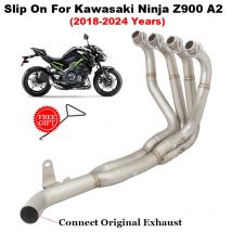 Slip On Motorradauspuff Escape Komplettsystem Schalldämpfer 51 mm Header Vorderes Verbindungsrohr für KAWASAKI Z900 A2 35 kW 70 kW 2017–2024
