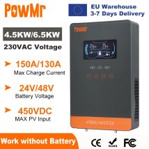 PowMr 4200W 6200W Inverter solare ibrido 24V 48V 230V Off On Grid Inverter a onda sinusoidale pura con caricabatteria solare MPPT 120A