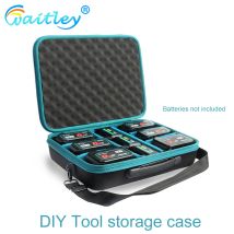 Custodia per batteria per attrezzi portatili Waitley Scatola per accessori impermeabile per il trasporto del negozio di batterie Makita ect, può partizione fai-da-te
