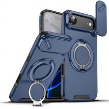 Robuste Rüstungsschieber-Kameraschutzhülle für iPhone 17 Pro Max 17 Air 16 15 14 13 magnetisch 360 °   Abdeckung für drehbaren Ringständer