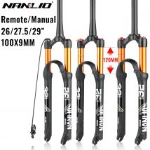 Nanlio MTB Rowerowe widełki amortyzatora Magnezowa widelec powietrzny 26/27,5/29 cali Rower górski 32 RL100mm Widelec Akcesoria rowerowe