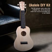 Ukulele da 21 pollici in tiglio a 4 corde Kit fai da te Accessorio per strumenti Ukulele in tiglio Ukelele fai da te