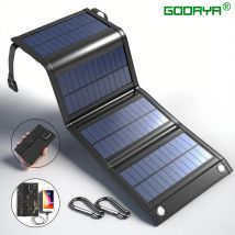 Pannello solare pieghevole a 4 pieghe da 100 W Pannelli solari portatili da 20 W/h Caricatore rapido USB 5 V CC Alimentatore mobile per pannello solare a tempo intero