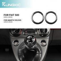 Real Hard Carbon Fiber Für Abarth 595 695 2016-2021 2022 2023 Für Fiat 500 2010-2023 Manuelle automatische Auto Getriebe Shift Ring Trim