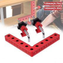 1 Satz 90-Grad-Positionierungsquadrate, rechtwinklige Klemmen – Befestigungsclip aus Aluminiumlegierung, Holzbearbeitungs-Eckklemm-Quadratwerkzeug
