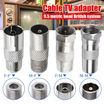5Pcs F zu TV Männlich/Weiblich Stecker Jack Striaght RF Adapter Stecker Koaxialkabel Terminal Vernickelt für TV Antenne Verlängerung