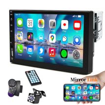 7“ Autoradio 1 Din MP5 Multimedia Player HD Touchscreen Universal Autoradio ISO Power Aux Eingang USB BT Mirror Link