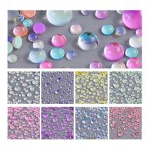 Yongning Meerjungfrau-Perlen, Mischgröße, 1100 Stück, Farben, nicht Hotfix, flache Rückseite, Strasssteine, Glaskristallsteine, Nagelkunst, DIY-Kleiderdekorationen