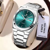 PAAZOMU Original Luxury Man Watch Date Luminous Waterproof Stainless Steel Men Wristwatch Fashion Business Quartz Men's Watches