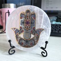 Quarzkristalle, heilender natürlicher Selenit, böser Blick, Kristall, Reiki-Platte, Selenit-Platte für Heimdekoration