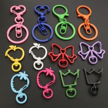 10 Stück zufällige Mischung Karabinerhaken Trigger Clips Schnallen für Schlüsselanhänger Karabinerverschluss Haken Schlüsselanhänger DIY Schmuckherstellung Zubehör