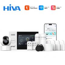 PG-107 Tuya Drahtlose WIFI GSM Hause Einbrecher Alarm System IP Kamera PIR Motion Sensor Tür Sensor