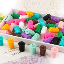 10 Stück neue 3D-Tasse Silikon perlen Cartoon kubische Perle für Schmuck machen DIY Schlüssel bund Halskette Armband Stift Zubehör