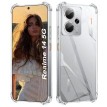 Custodia in TPU antiurto a quattro angoli per Realme 14 5G Realme 14T Custodia protettiva trasparente Capa Fundas Coque