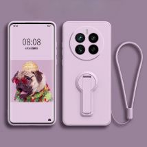 Hülle für Realme 12 Pro Plus, flüssiges Silikon, Ständerhalter, weiche Handyhülle für Realme 12 Pro + Upgrade, stoßfeste Rückseite
