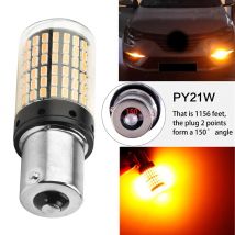 BAU15S 7507 Indicatore di direzione PY21W 5009 Canbus No Error Lampadina a LED Ambra Lampeggiante 144 Lampada 3014 Chip ad alta luminosità