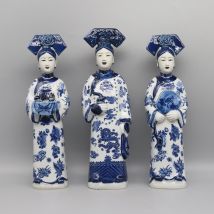 Porcelain Figurines of Chinese Princesses and Empress in Qing Dynasty, Ceramic Statue, Ancient Chinese Lady, Home Decoration