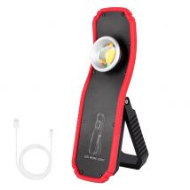 Przenośna latarka LED COB latarka USB akumulatorowa latarnia magnetyczna Camping lampa z hakiem do zawieszania tryby wysokie-niskie oświetlenie światło robocze