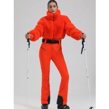 GSOU Snow One Piece Ski Suit for Women, Snowboard Jumpsuit, Windproof, Super Warm, Outdoor Sport Wear, Winter Clothing, New