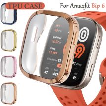 TPU Protective Case Full Coverage Frame Screen Protector Accessories Bumper Cover Shell for Amazfit Bip 6 Smart Watch