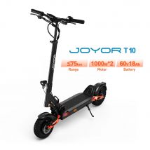JOYOR T10 Monopattino Elettrico Pieghevole , Motore 1000W*2, Monopattino Elettrico Fuoristrada Da 10 Pollici, Pneumatici Fuoristrada, Batteria 60V18AH, Monopattino Elettrico Per Adulti