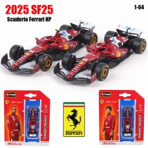 Bburago 1:64 Scuderia Ferrari HP SF25 # 16 Charles Leclerc # 44 model samochodu Lewisa Hamiltona seria zabawek dla dzieci prezent na Boże Narodzenie dla chłopca