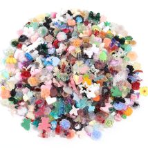 50 Teile/los Harz Schmuck Perlen Nette Mini Rose Liebe Cartoon Bär Gemischt Lose Perlen für Haar Zubehör Nail art Dekoration perlen