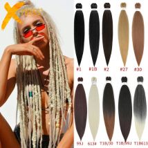 X-TRESS sintetico Pre allungato intrecciatura estensioni dei capelli alla rinfusa EZ Crochet facile treccia capelli Yaki dritto naturale scatola morbida trecce