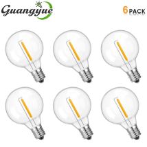 Bruchsichere G40-Kugelbirne, E12, 220 V, 110 V, LED-Ersatzlichtlampe, 2200 K, 1 W, Glühbirnen für Innen- und Außenbereich, Lichterkette, Party, Terrasse