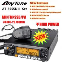 AnyTone AT-5555N II 25.615-30.105MHz CB Mobilfunk 40 Kanal Mobilfunk Transceiver AM/FM/SSB/LSB/USB Modus 10 Meter Radio