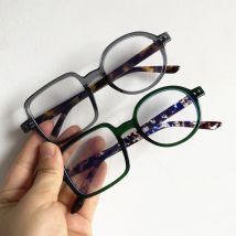 Occhiali Hip Hop anti-luce blu Occhiali poligonali unisex Occhiali con montatura patchwork Occhiali retrò Googles Occhiali asimmetrici