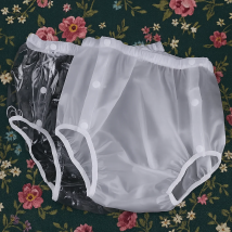 Pannolino per adulti con bottone in TPU impermeabile, pantaloni per incontinenza riutilizzabili, in plastica trasparente, può essere aperto, facile da indossare per anziani